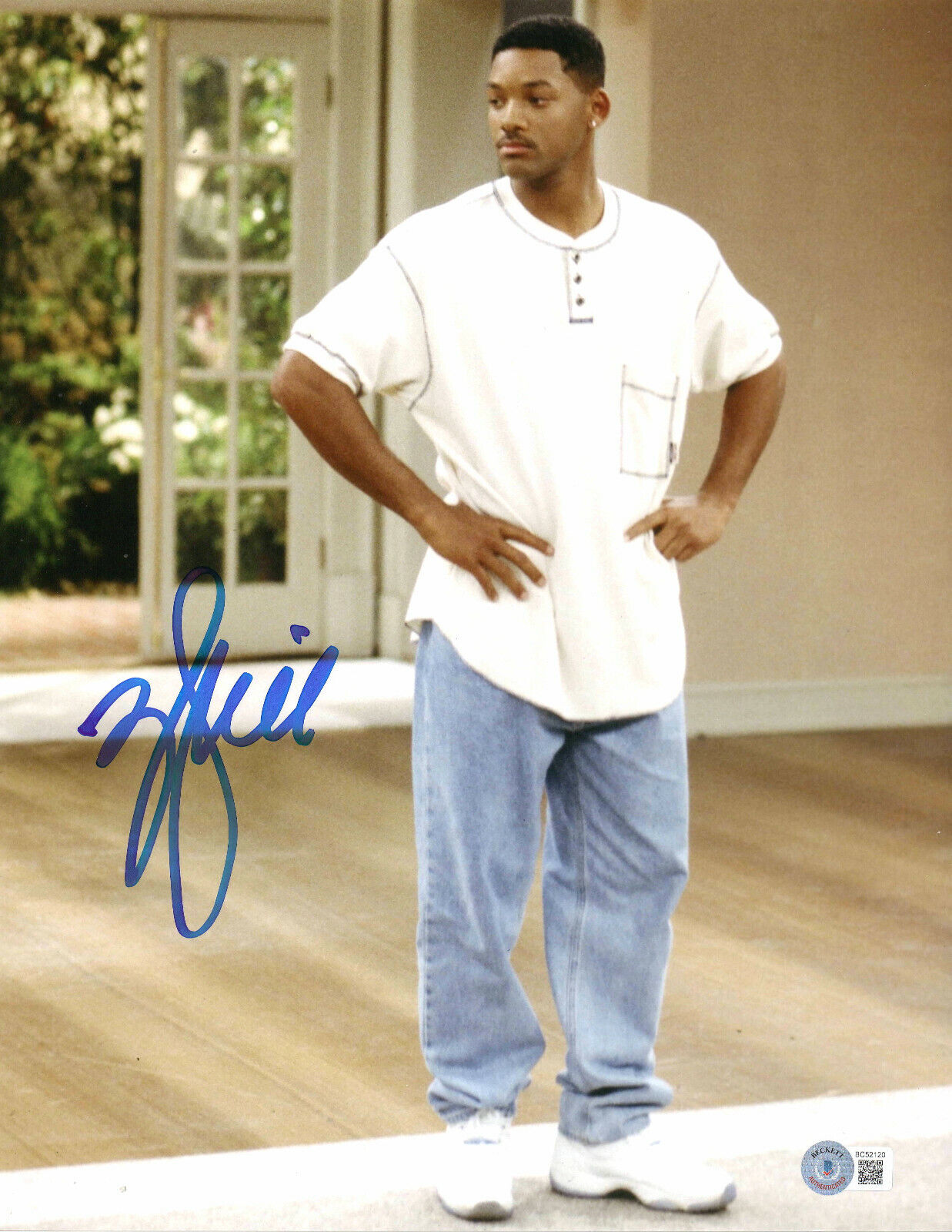 WILL SMITH SIGNED FROM THE FRESH PRINCE OF BEL AIR 11X14 PHOTOBECKETT BAS 2