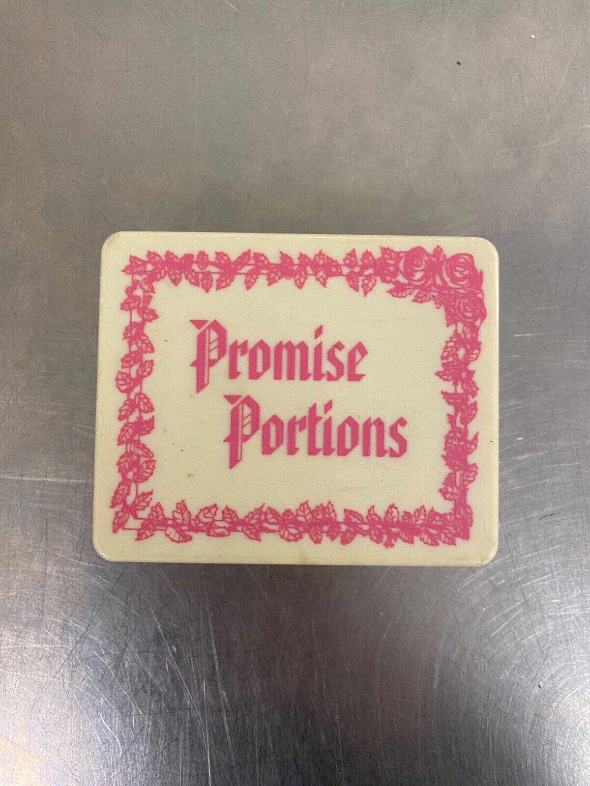 Vintage Dickson's Inc Promise Portions White & Pink, W/Bible Verse Cards