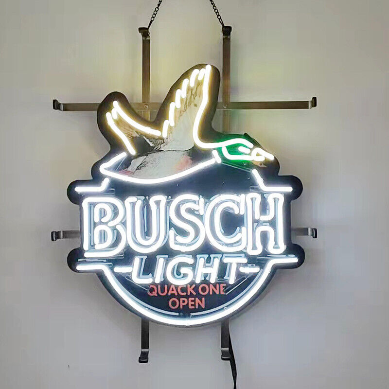 Busch Light Flying Duck Quack On Open Neon Sign 19\