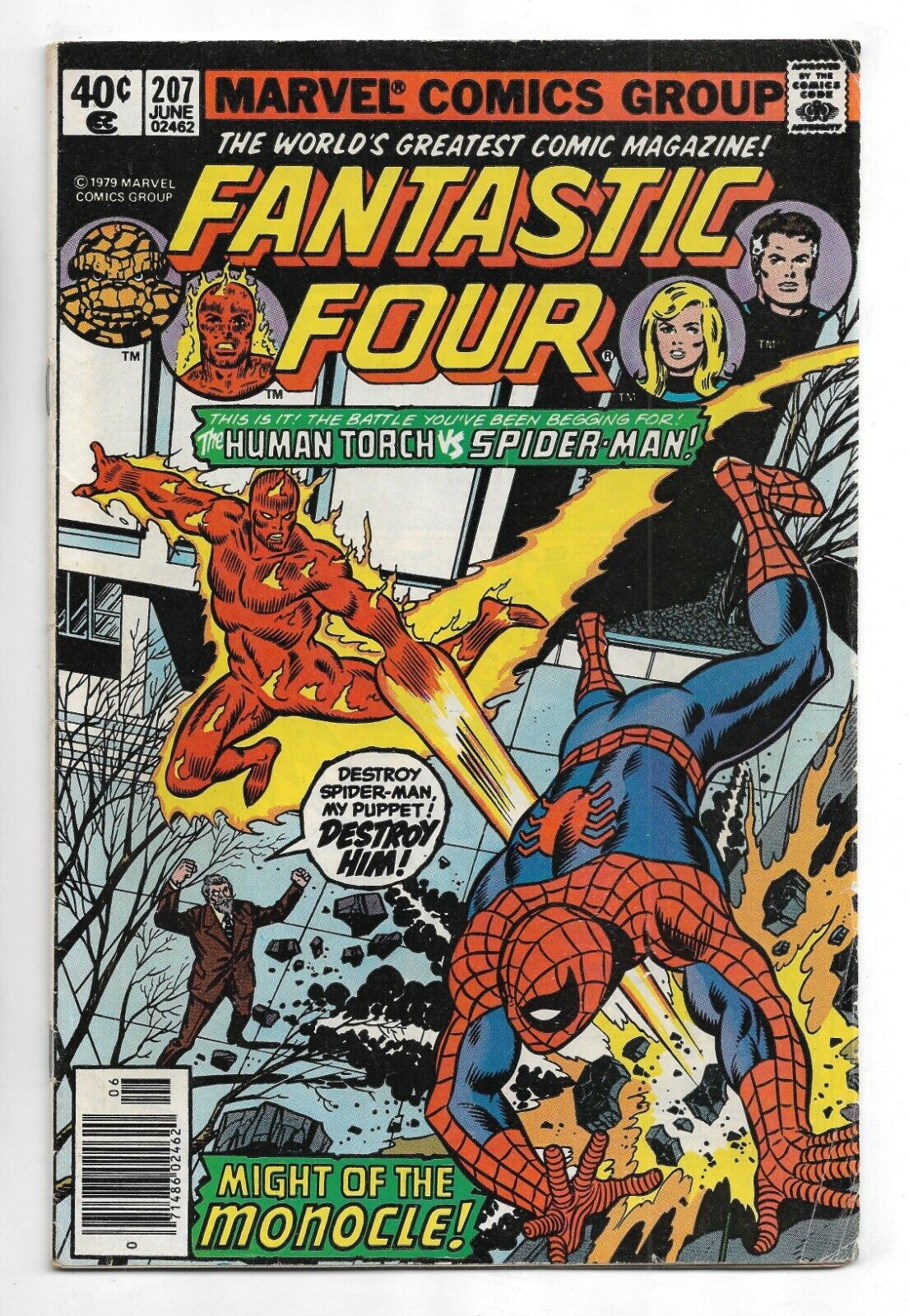 The Fantastic Four #207 Marvel Comics 1979 Sal Buscema art / Spider-Man