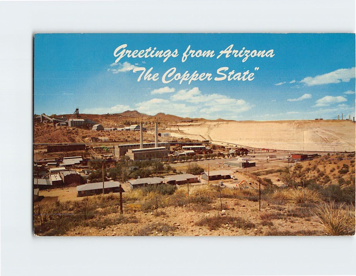 Postcard Copper Mines and Smelters Greetings from Arizona \