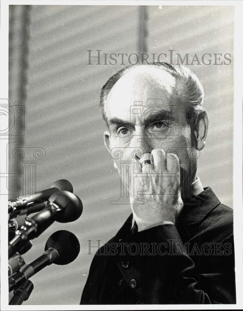 1970 Press Photo W.A. Boyle, Unite Mine Workers president at DC press conference