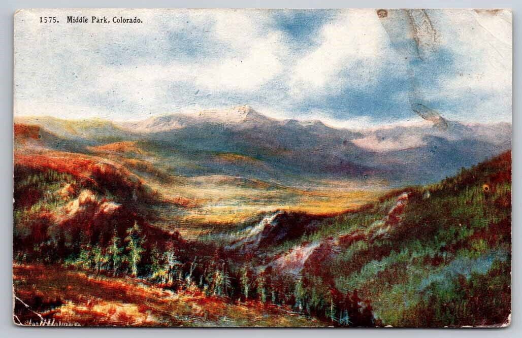 eStampsNet - Middle Park Colorado CO Scenic View 1908 Postcard