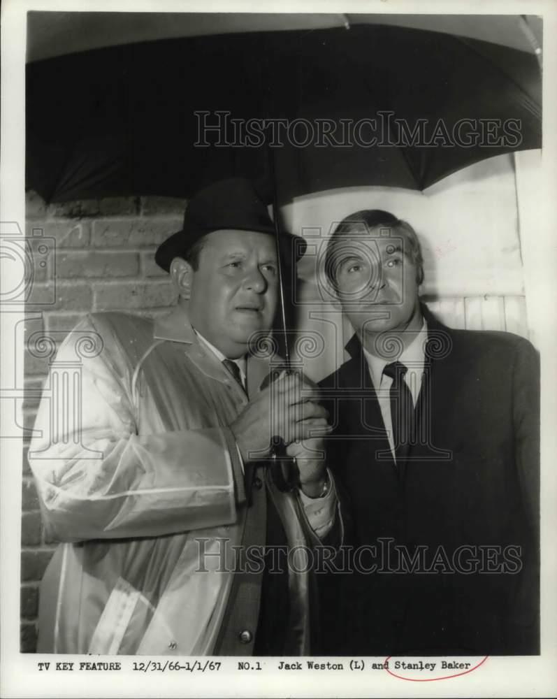 1966 Press Photo Actors Jack Weston, Stanley Baker. - hcp22517
