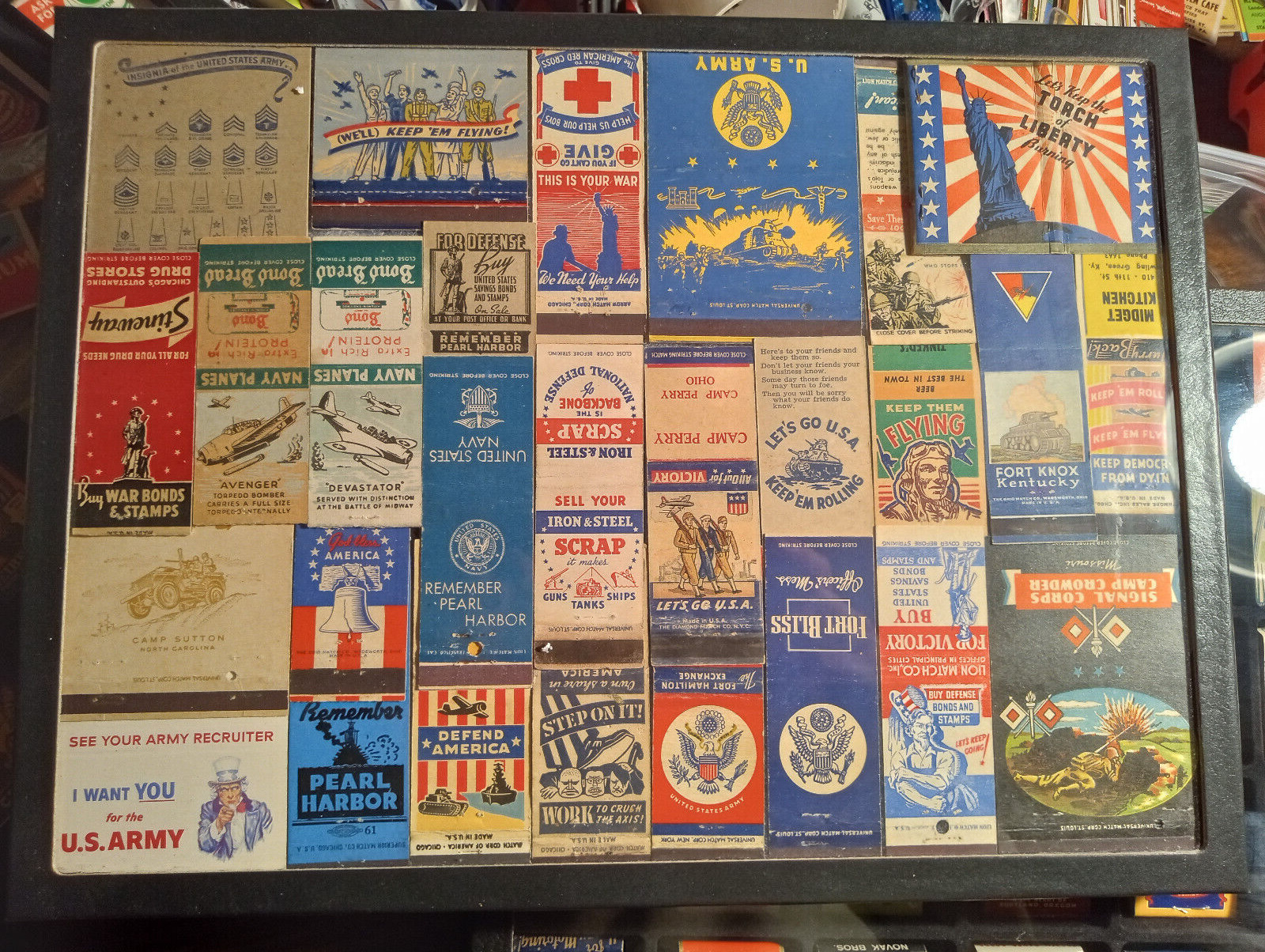 1940\'s World War 11 Military Propaganda Matchbook Covers Collection  Ex-Mint WW2