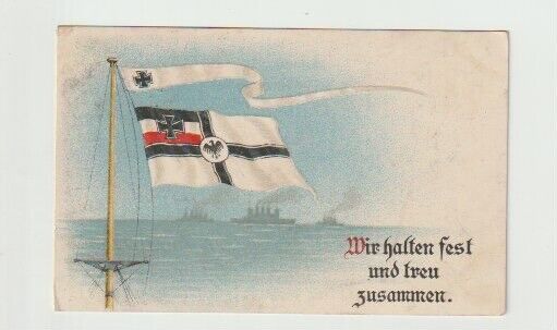 German World War I Postcard: Wir halten fest und treu zusammen.; used  