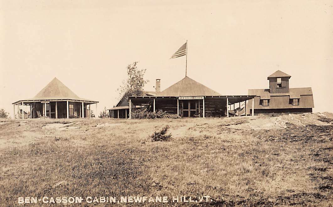 NEWFANE HILL, VT ~ BEN-CASSON CABIN ~ REAL PHOTO POST CARD ~ c 1910s