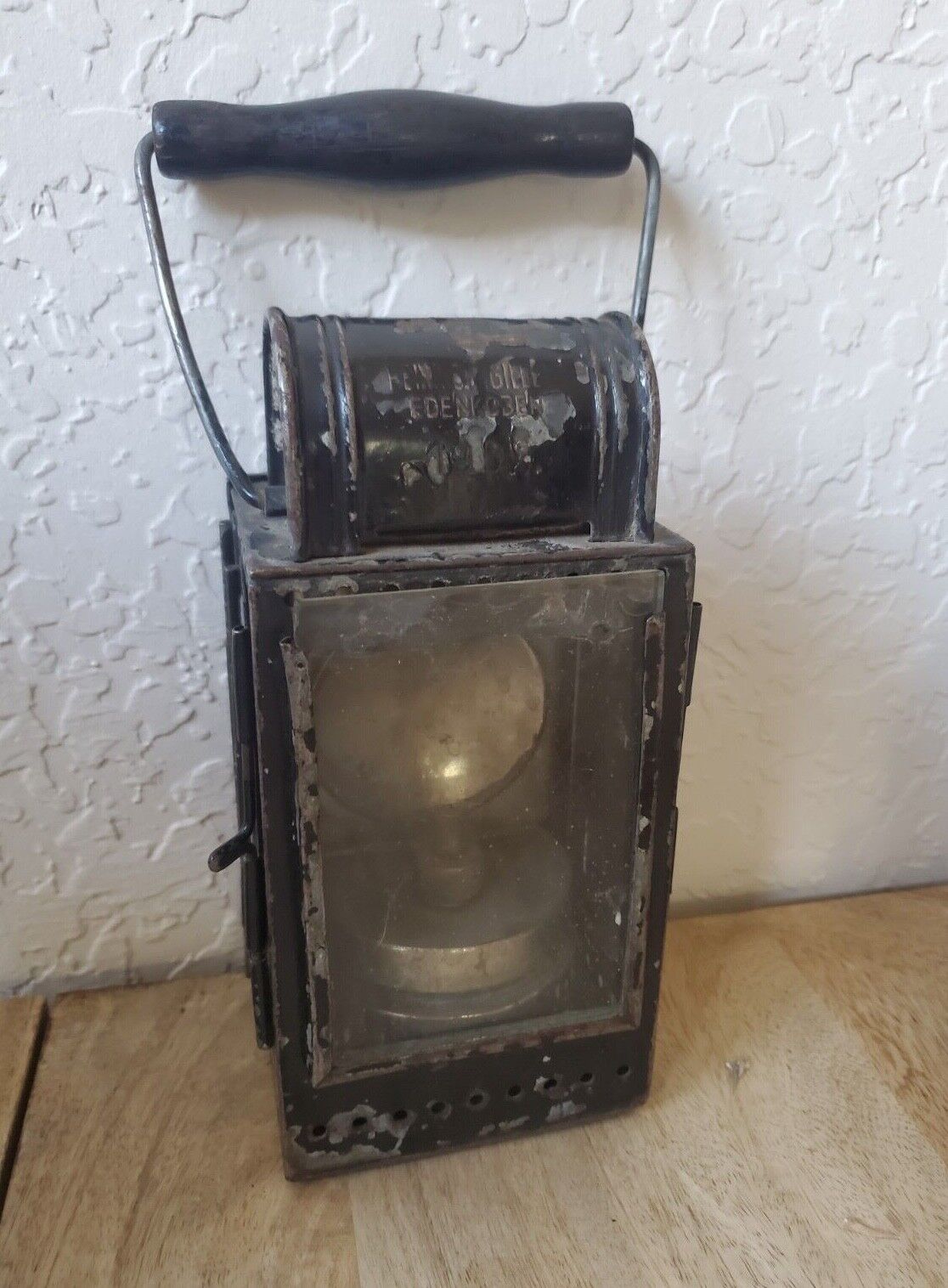 Rare Antique German Cardibe Railroad Lantern Train Light 