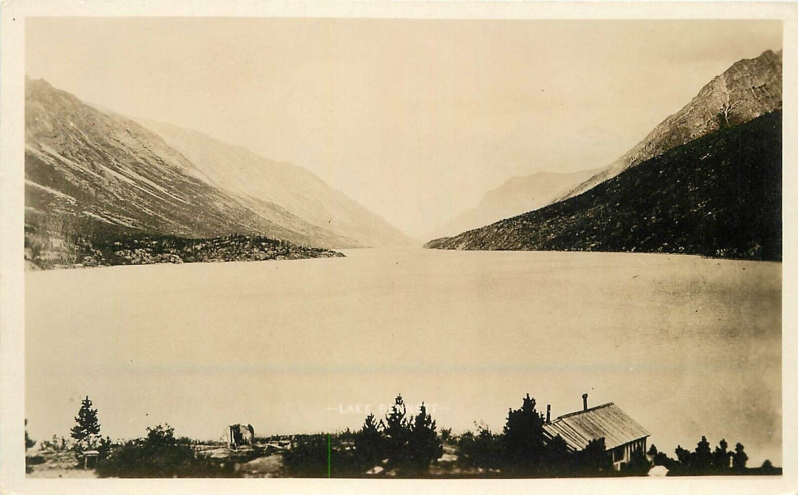Postcard RPPC Photo Canada Yukon Lake Bennett 1920s 23-611