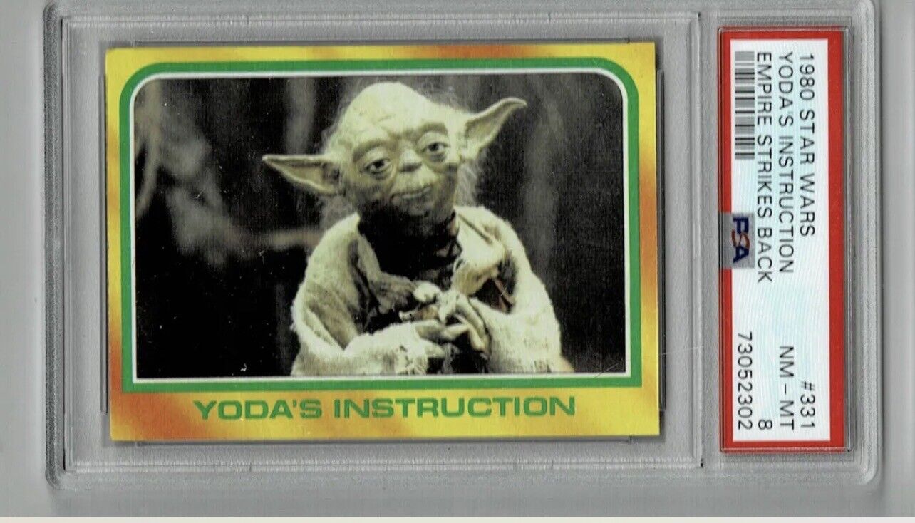1980 Topps Star Wars #331 Yoda\'s Intruction Empire Strikes PSA 8 NM-MT (CE)