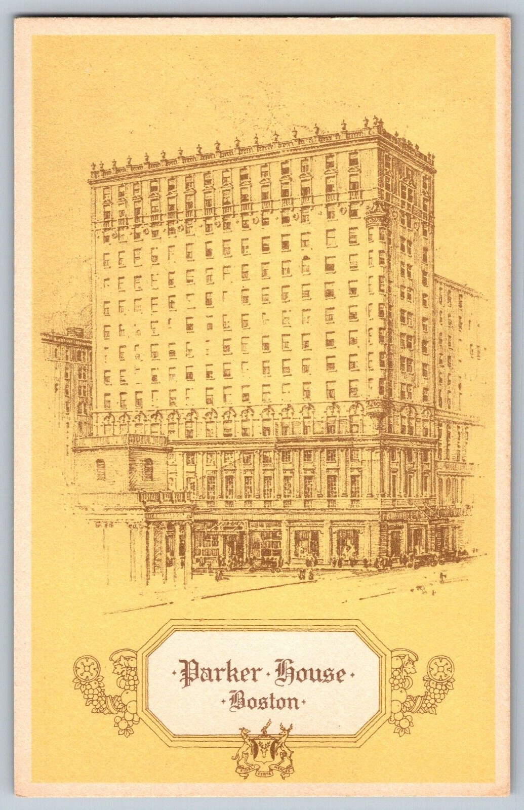 Boston, Massachusetts MA - Parker House Building - Vintage Postcard - Unposted
