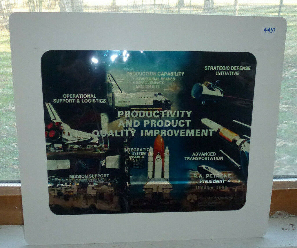 NASA Rockwell Productivity Product Quality Improvement Mounted Transparency 