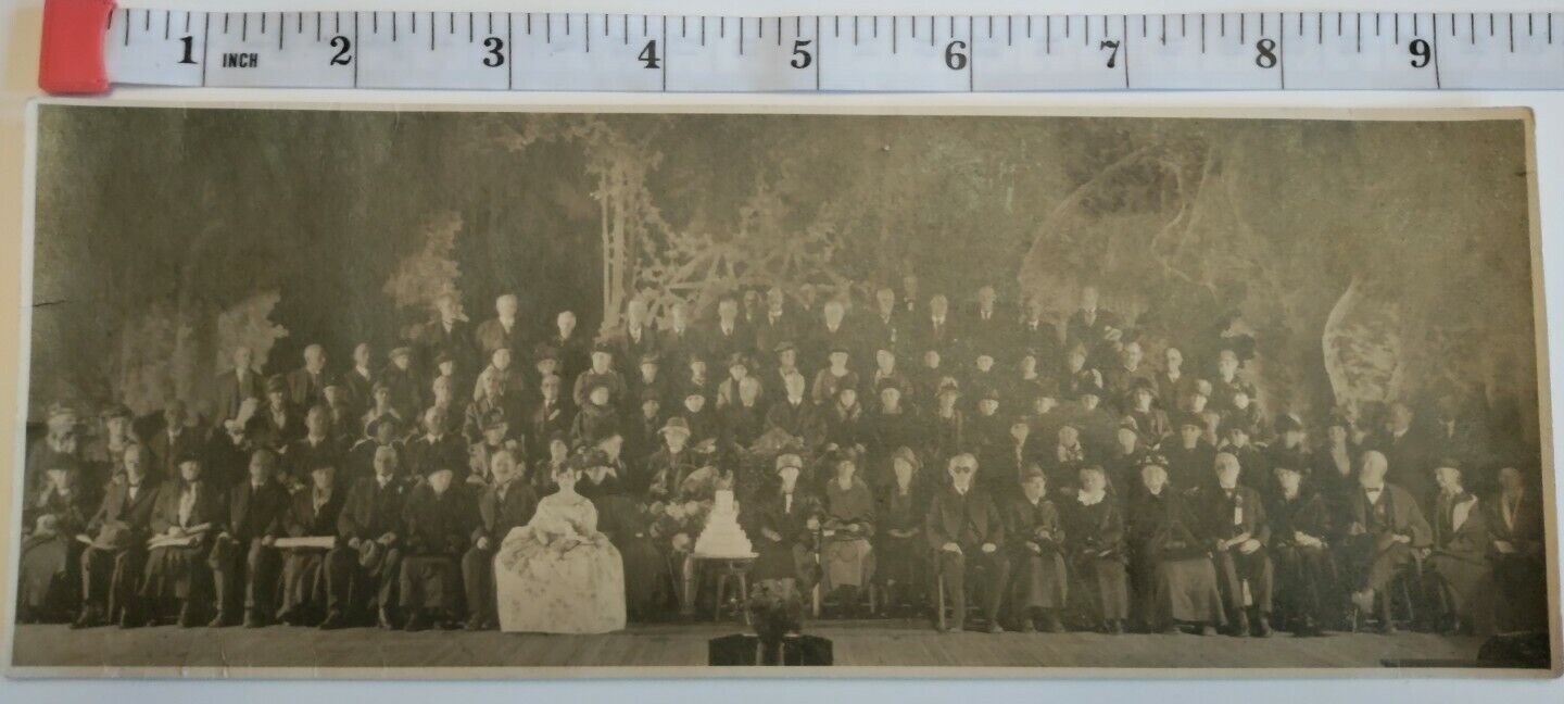 Antique Large Group, Early 1900s Panoramic Photo