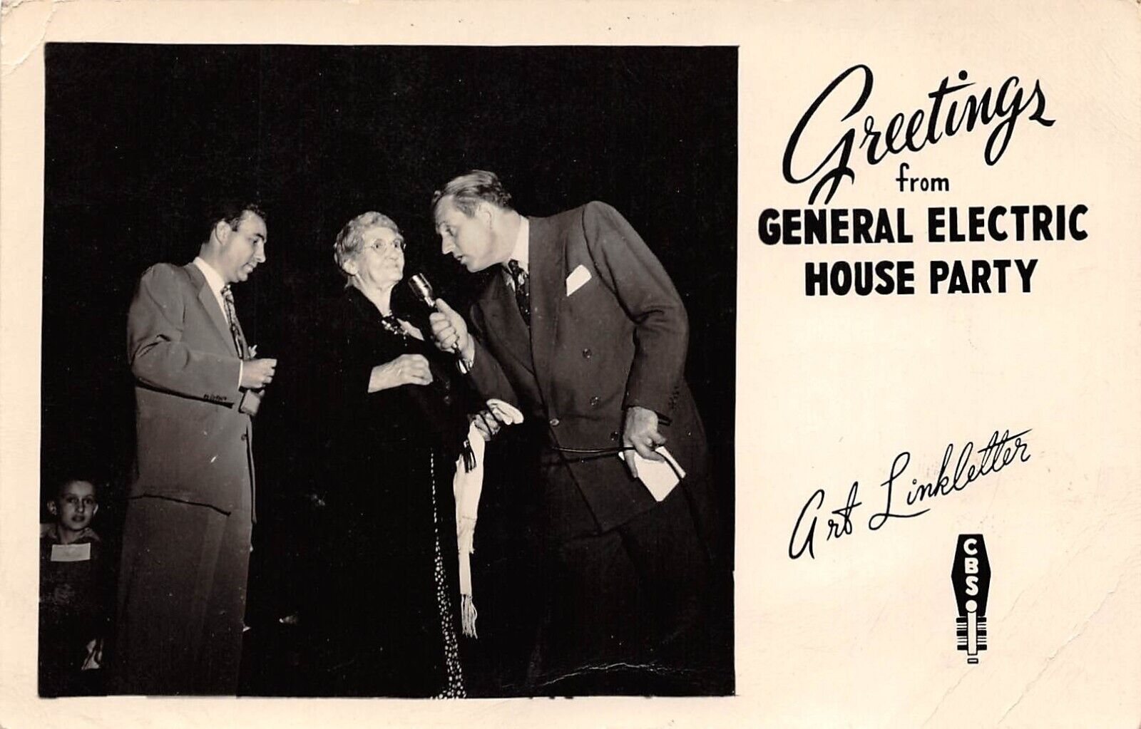 RPPC Greetings From General Electric House Party ART LINKLETTER Photo Postcard