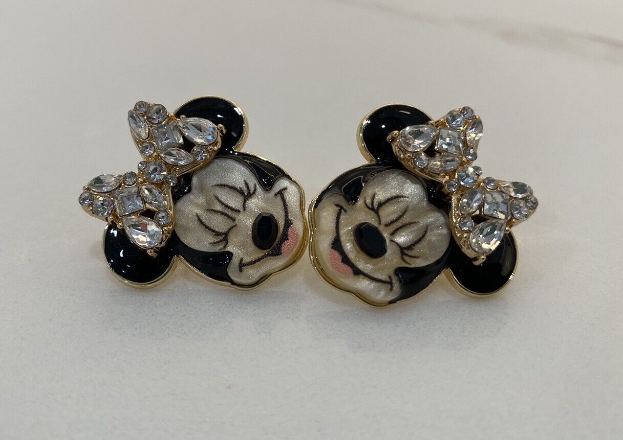 Disney X Baublebar Minnie Mouse Sparkled Rhinestone Post Costume Earrings