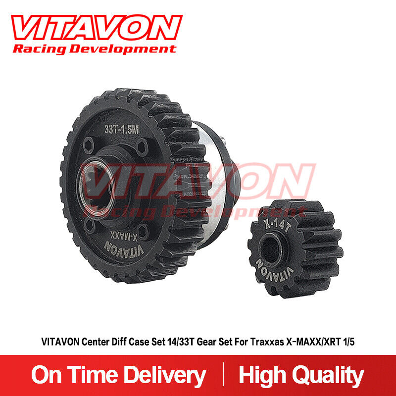 VITAVON Full Center Diff Case1.5mod 14/33T Spider Gears For Traxxas X-MAXX/XRT
