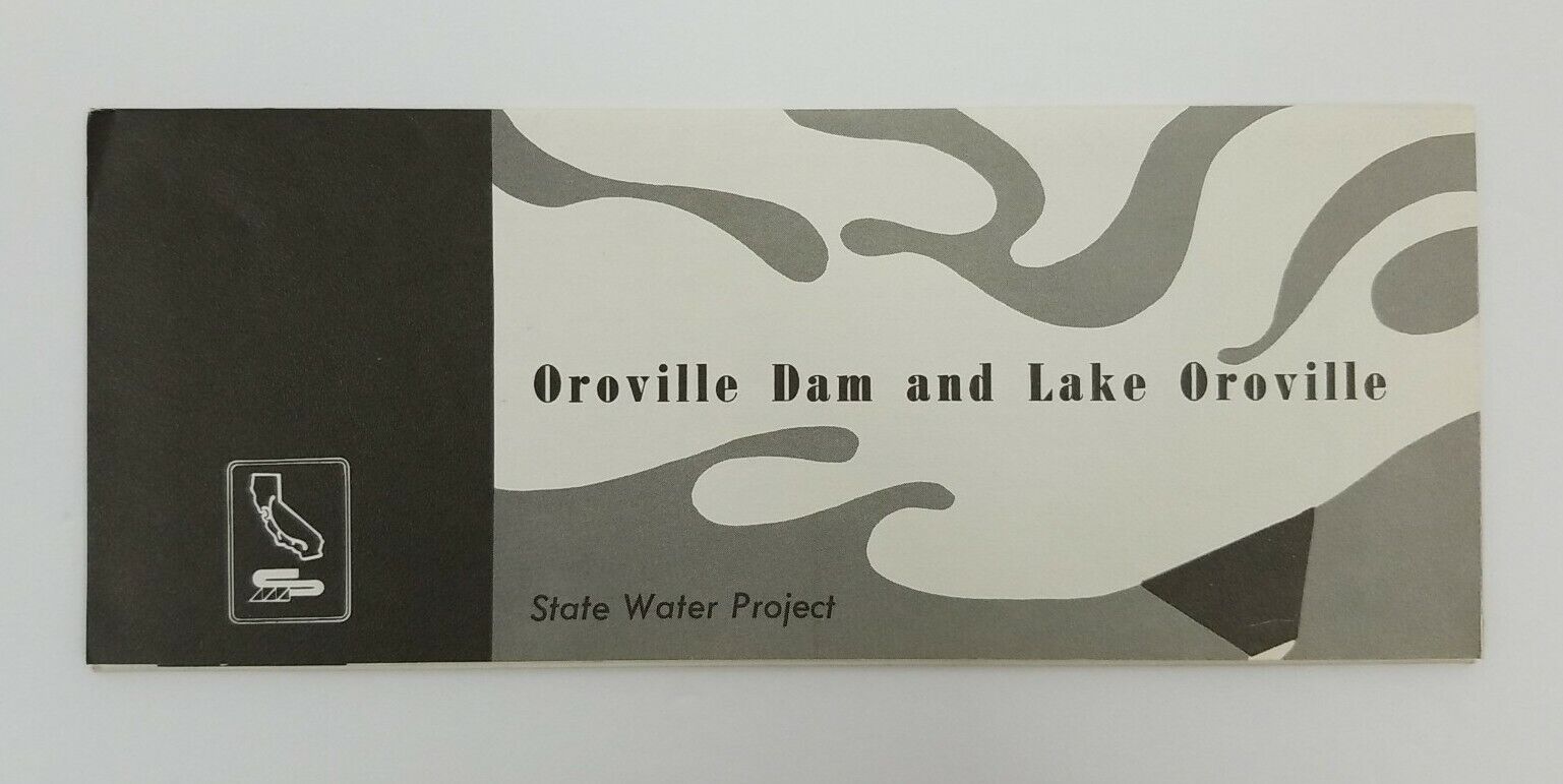 Vintage 1968 Travel Guide Brochure - Oroville Dam and Lake Oroville California 