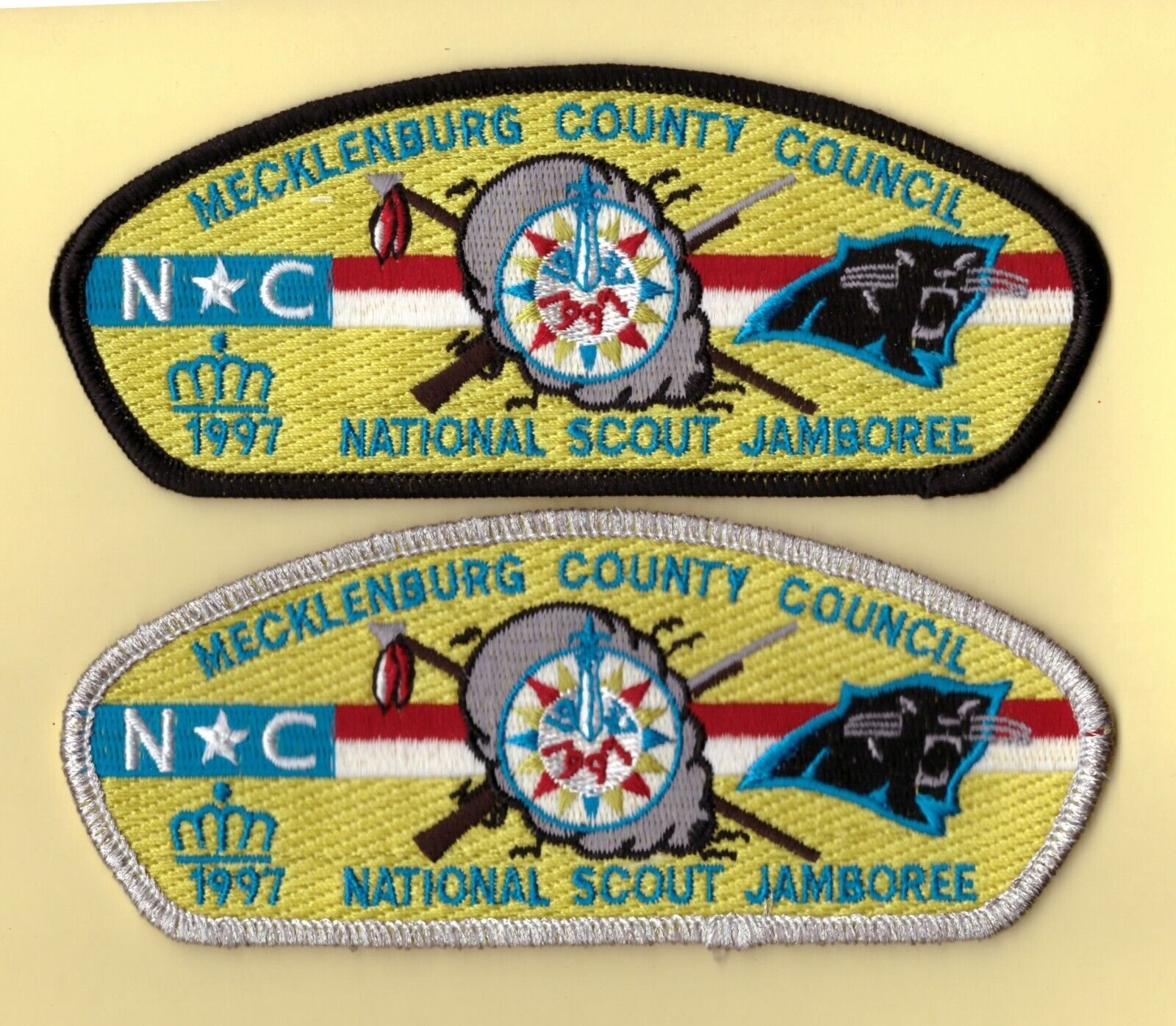 JSP  -  Mecklenburg County Council - Mint - Nat\'l Jamboree 1997 -  NC - Set of 2