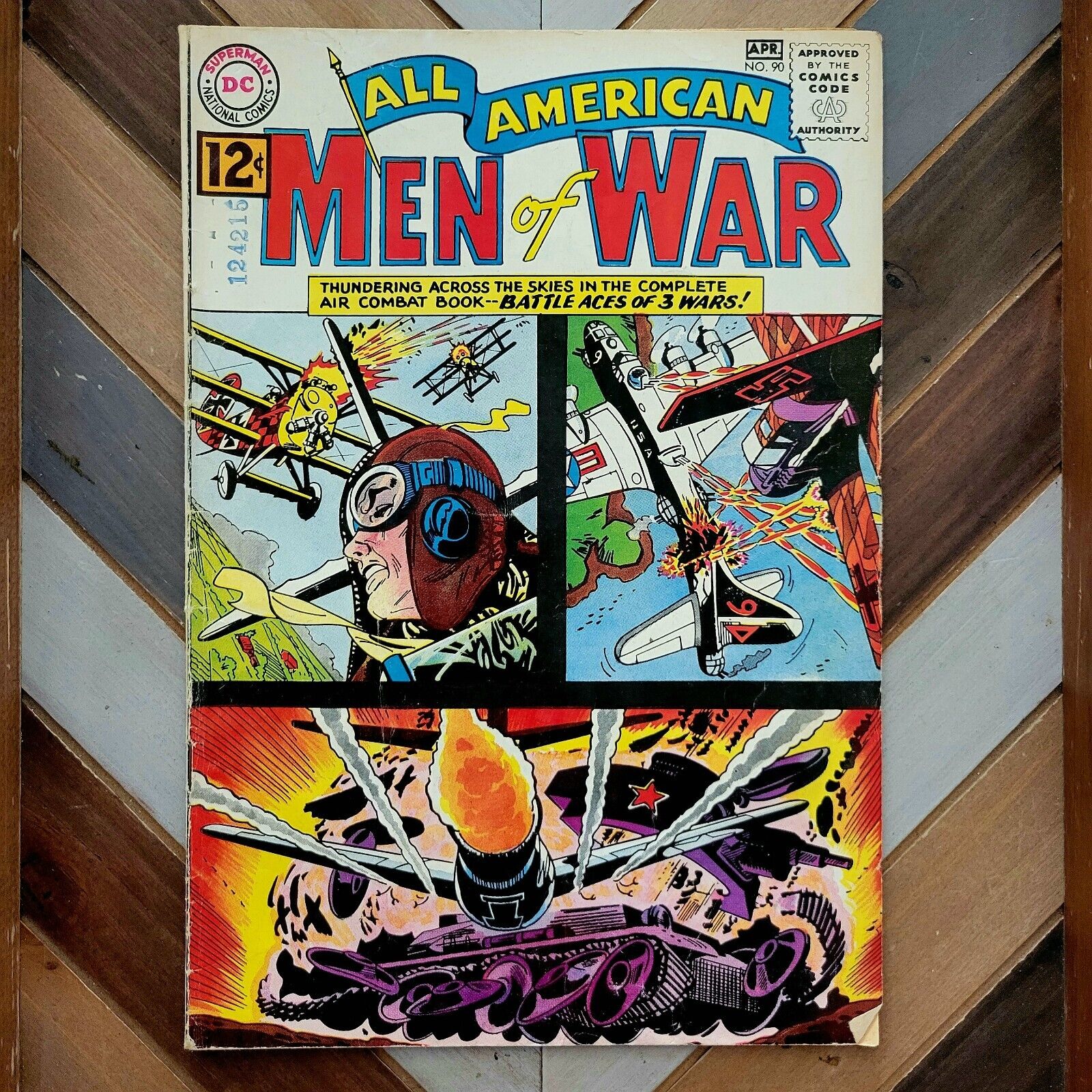 ALL-AMERICAN MEN OF WAR #90 VG/FN DC 1962 KEY Roy Lichtenstein Plagiarism Issue