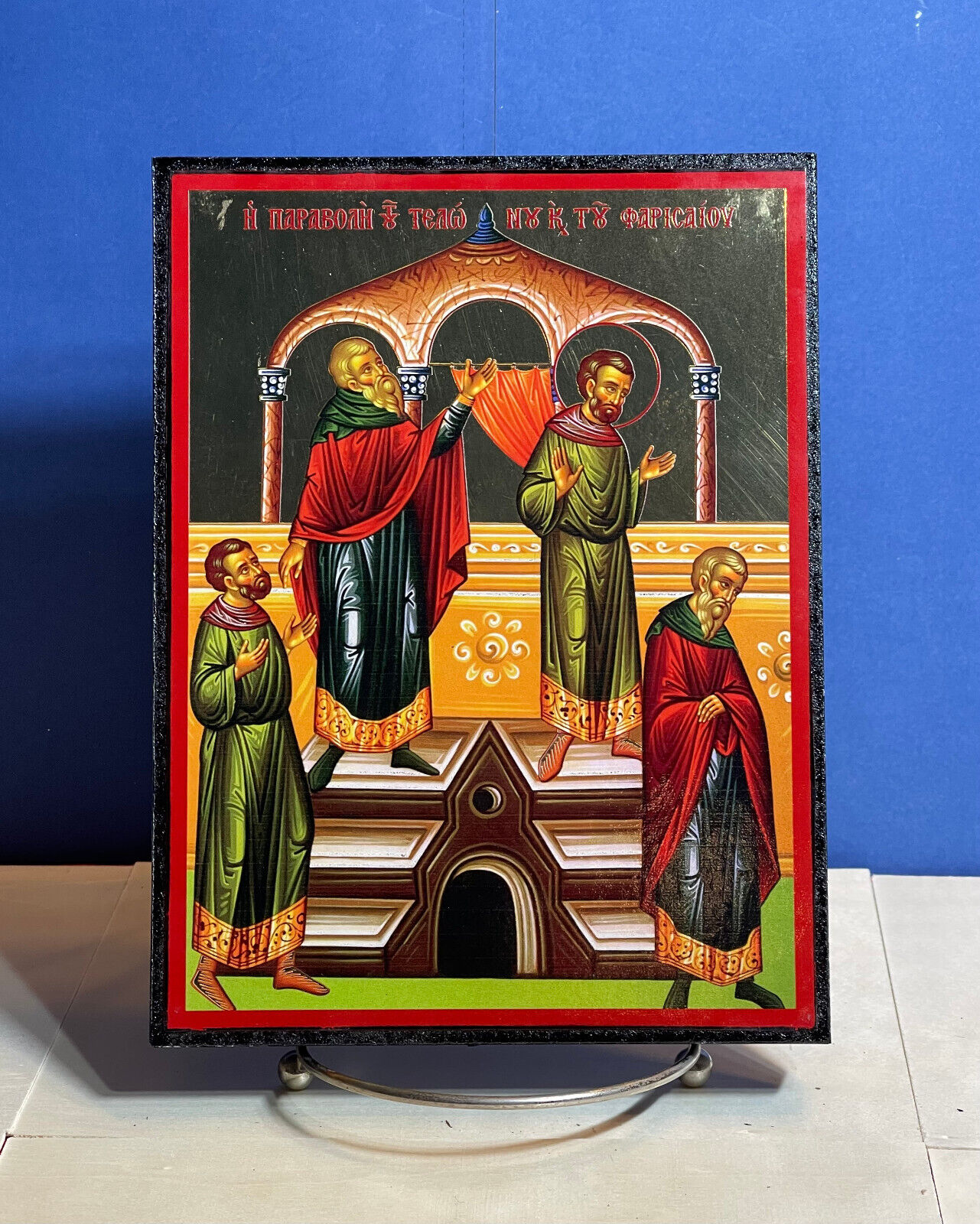 THE PARABLE OF THE PHARISEE AND THE TAX COLLECTOR-Orthodox high quality icon 6x8