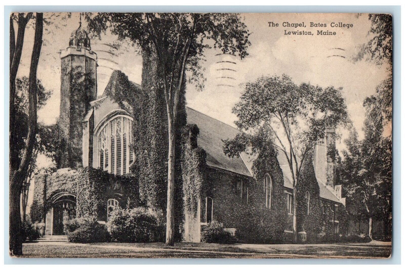 1946 The Chapel Bates College Exterior Lewiston Maine ME Posted Vintage Postcard