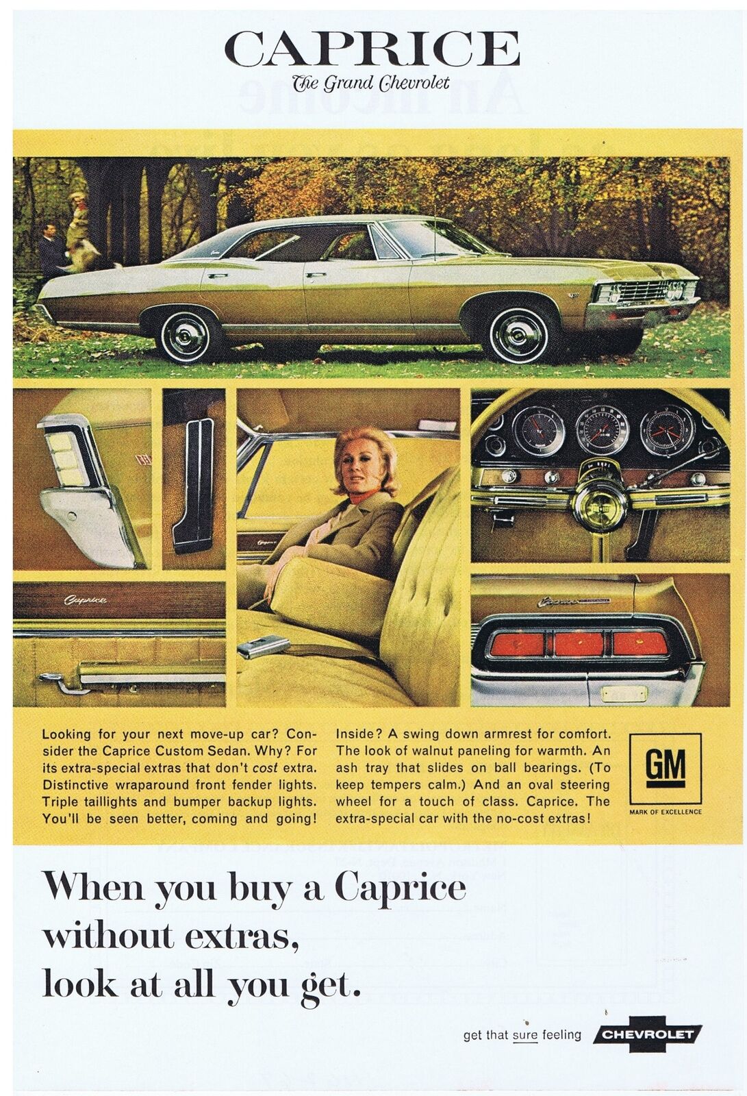 1967 Chevrolet Caprice Custom Sedan Print Ad