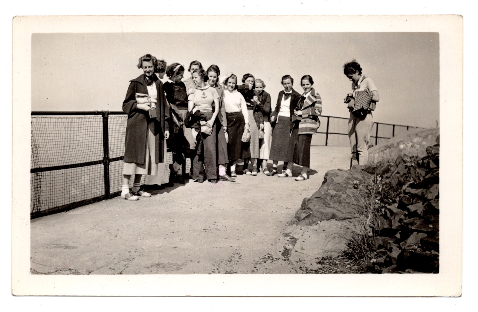 Antique/Vintage Group Photo of Women on Mt. Holyoke 1935 Snapshot