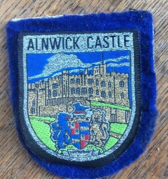 vintage Alnwick Castle Great Britain  sew on patch