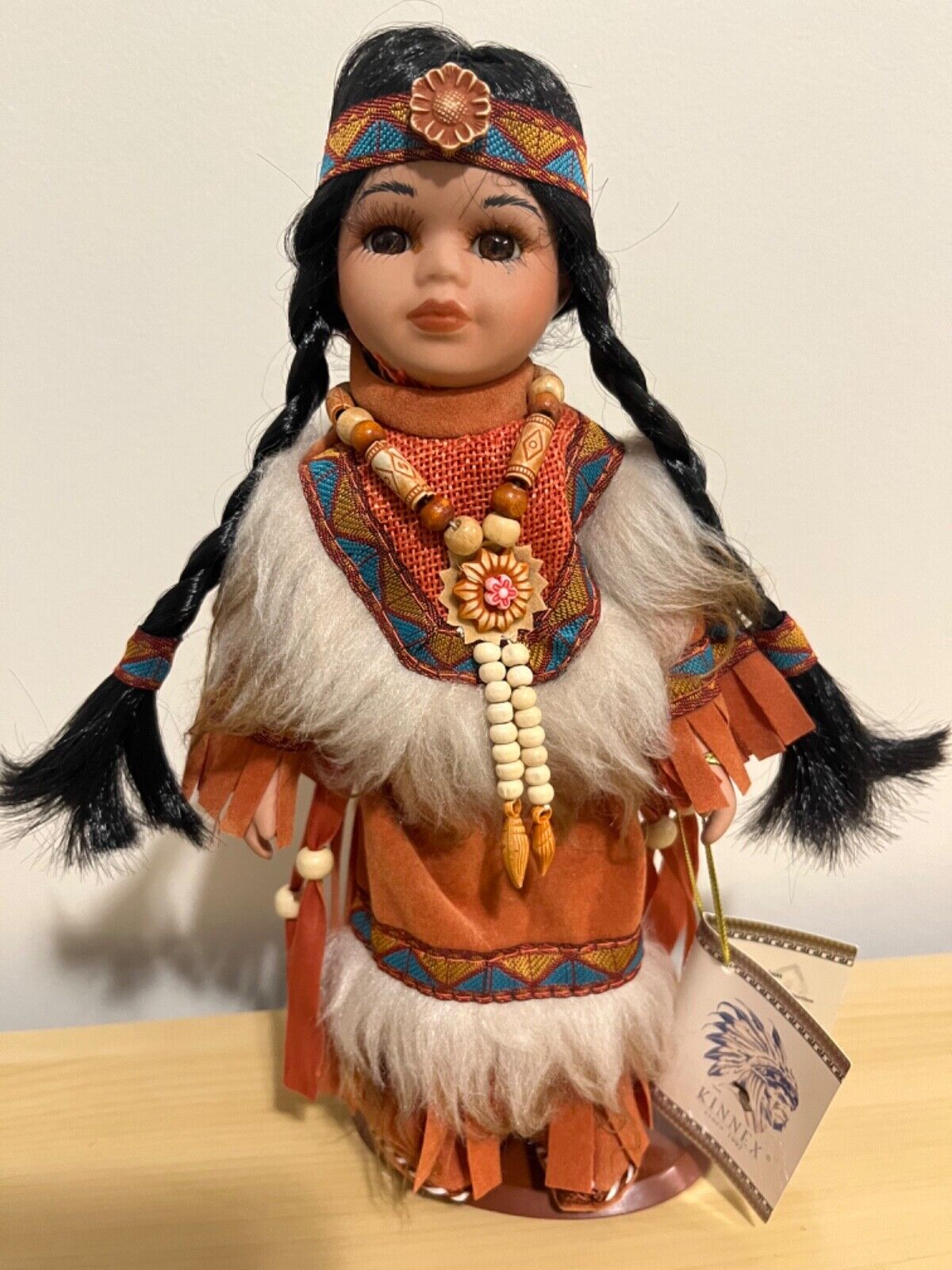 Kinney Little Cubs LATA Porcelain Indian Doll 10”