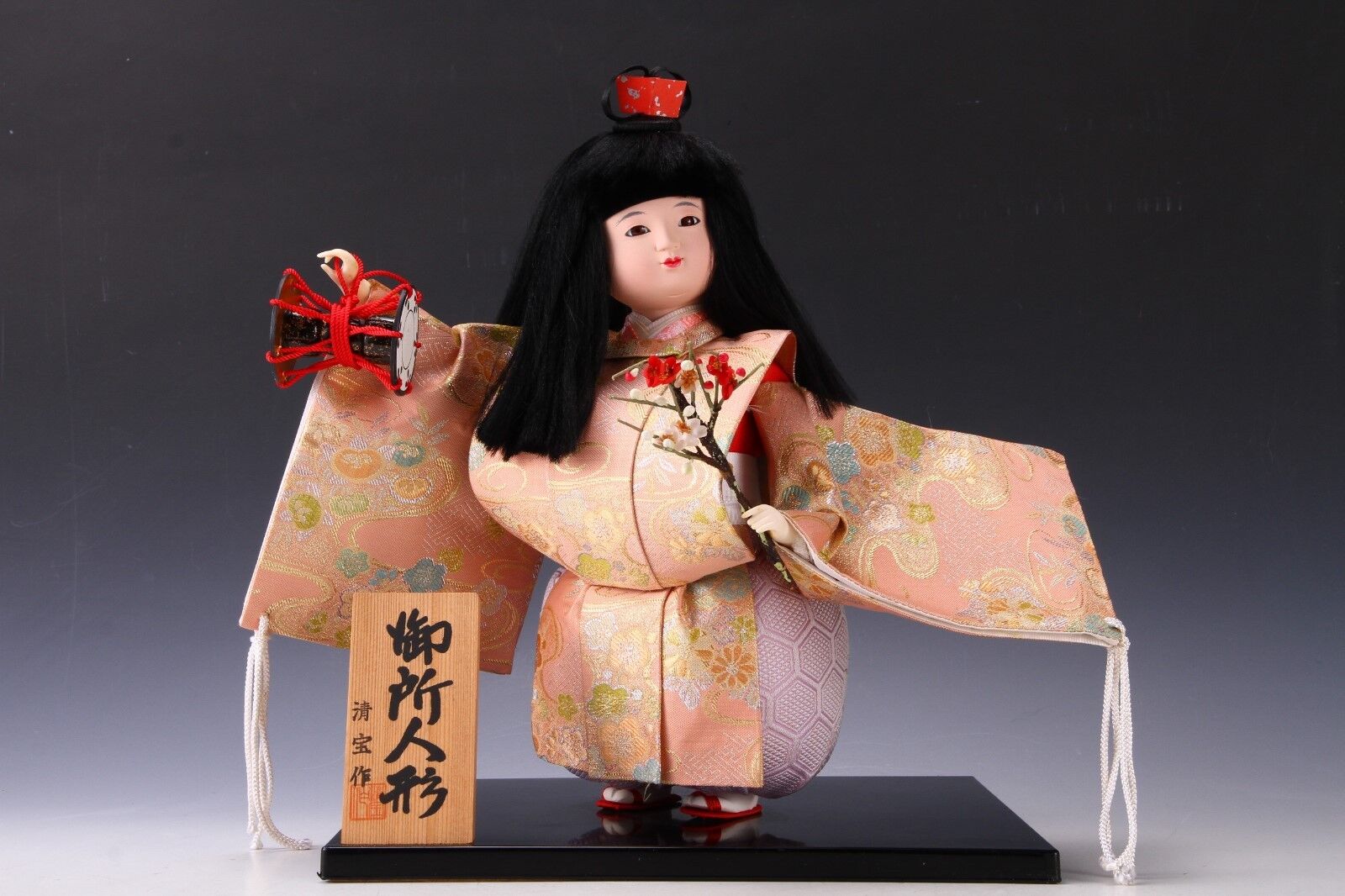 Japanese Real Gofun Kyo Doll -Kawaii Gosho Doll- Ichimatsu Style