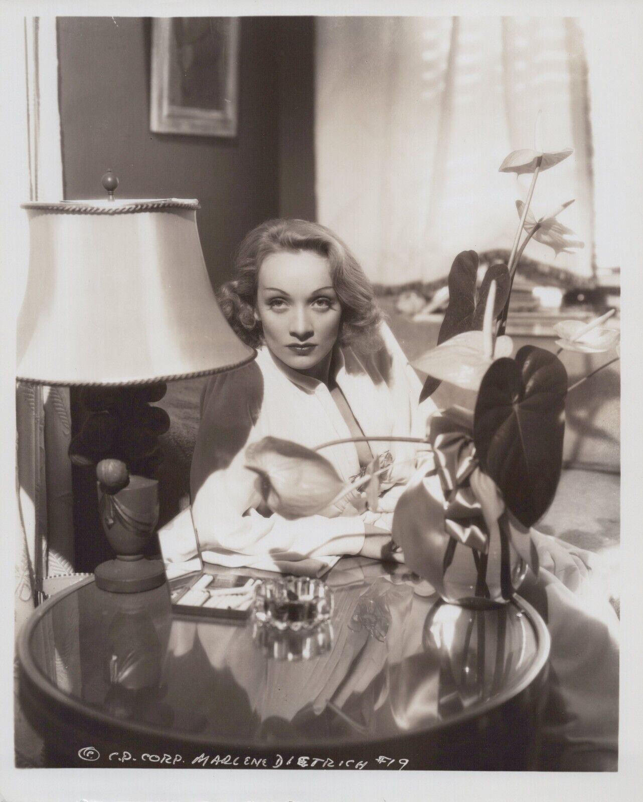 HOLLYWOOD BEAUTY MARLENE DIETRICH STYLISH POSE STUNNING PORTRAIT 1950s Photo C37