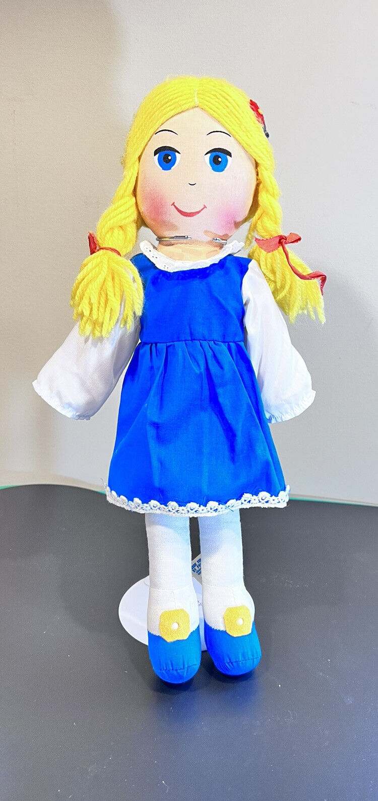 Beatrice Foods Swiss Miss Doll Rag Doll 17 Inches 1977 Plus Doll Stand