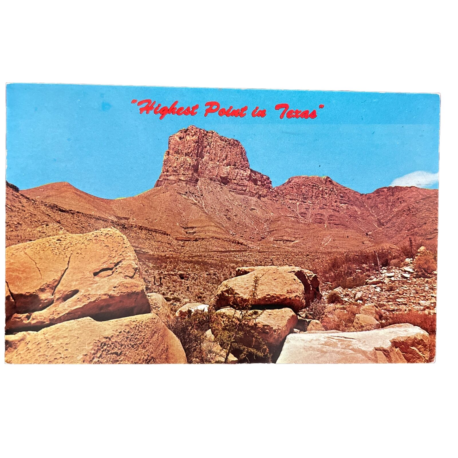 Signal Peak Texas El Capitan TX Indian Lookout Post Postcard Elpaso Highest peak