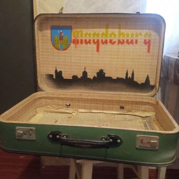 Rare Find Alert Antique soviet demobilization wooden suitcase USSR