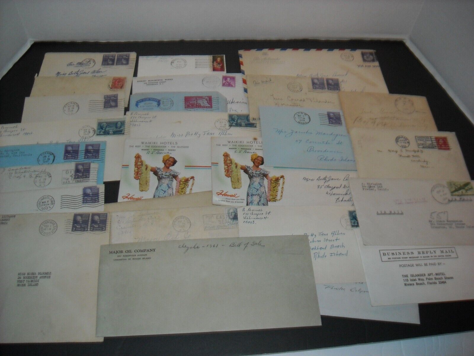 Mixed Lot Of 39 Antique/Vintage Handwritten Letters 1876-1950\'s