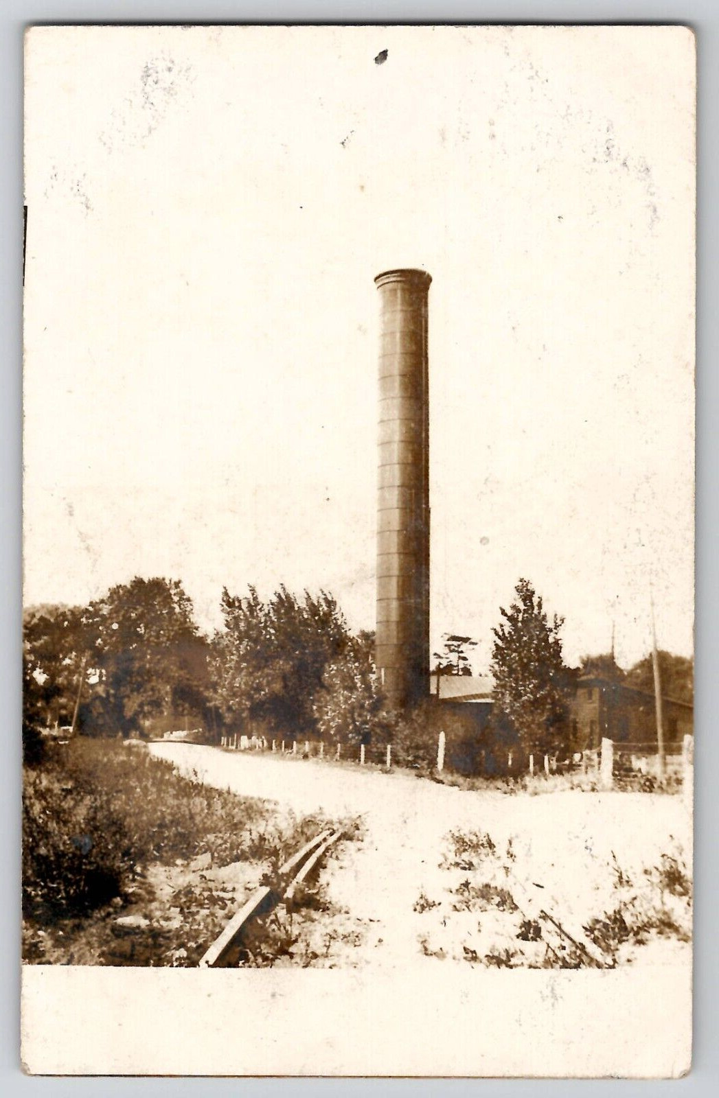 1911 Harrison Ohio Water Tower OH RPPC Real Photo Vtg Antique Postcard