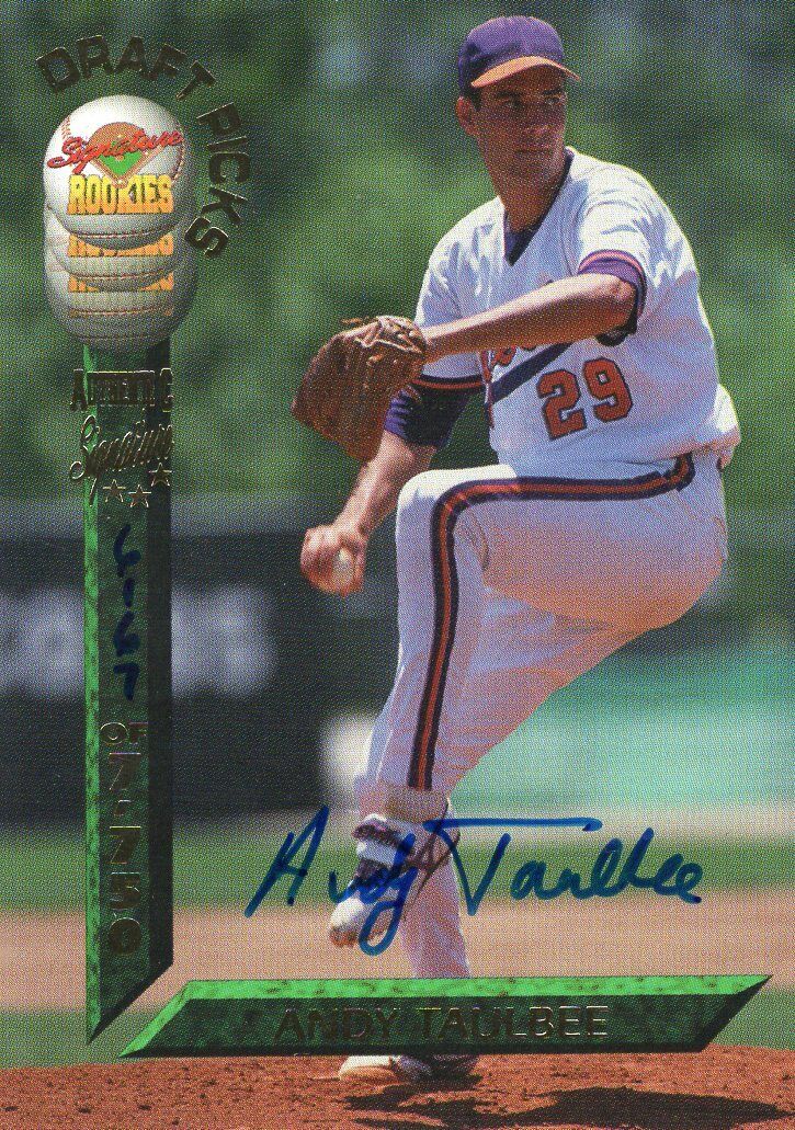 ANDY TAULBEE 1994 AUTOGRAPHED Signature Rookies #51 Baseball Card #6167 of 7750