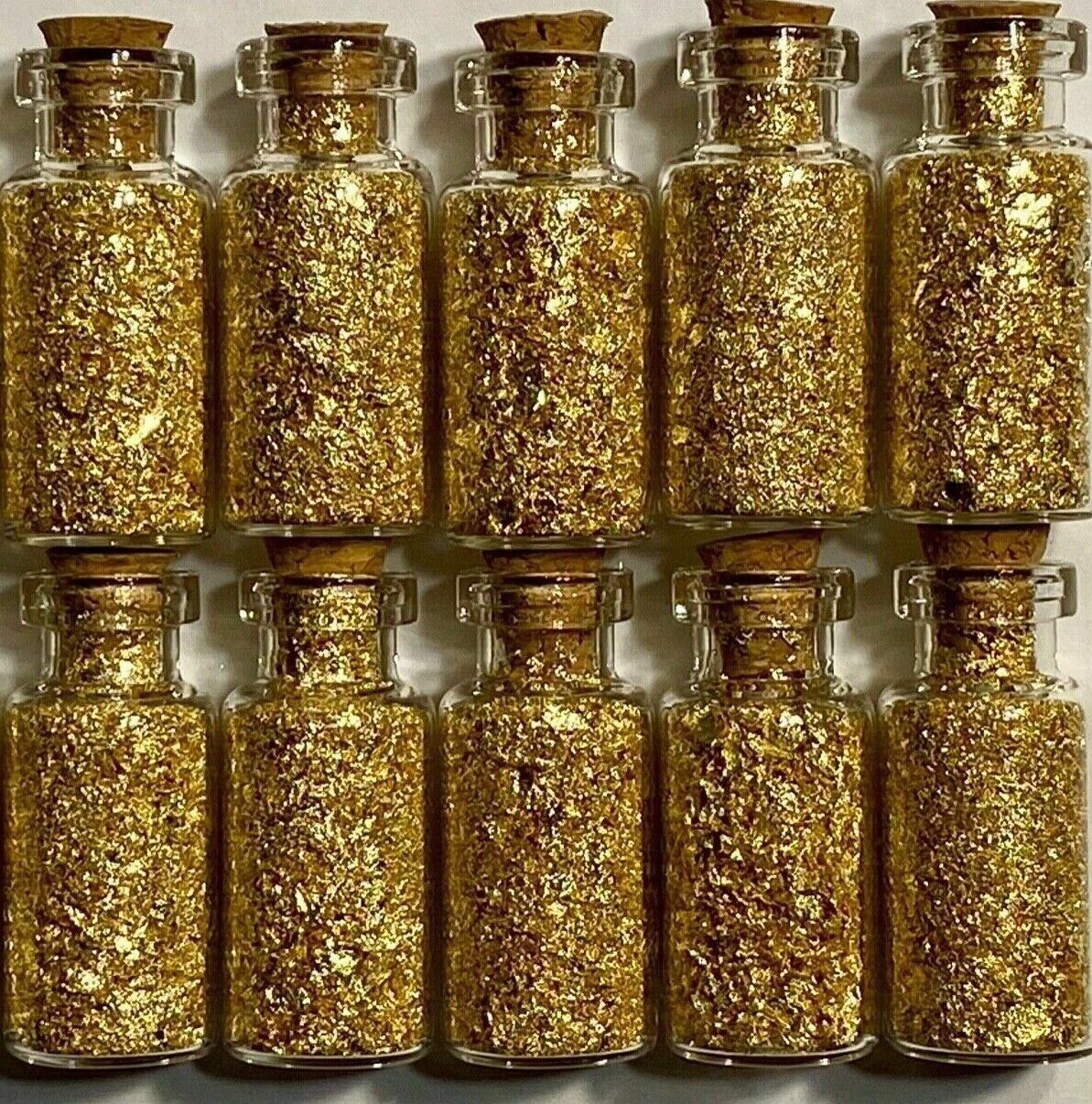 9 Bottles of Large Gold Flakes ..... Lowest price on the Net