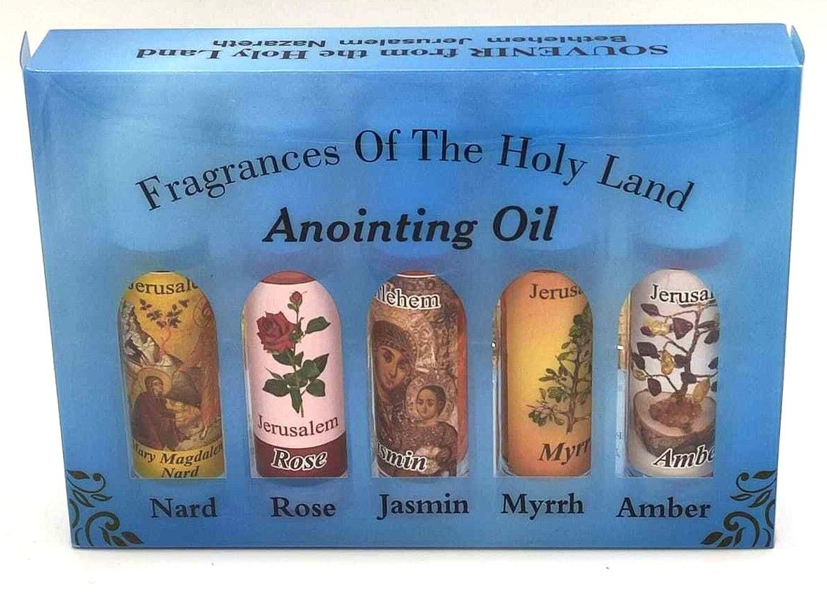 Anointing Oil Holy Land Blessed Purifying Healing Myrrh Nard Jasmin Amber Rose