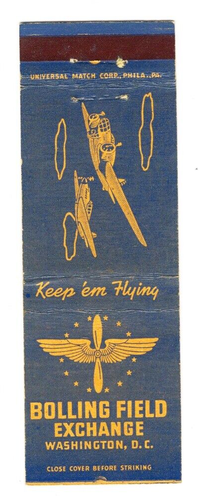 Matchbook: Army Air Force - Bolling Field Exchange, Washington DC