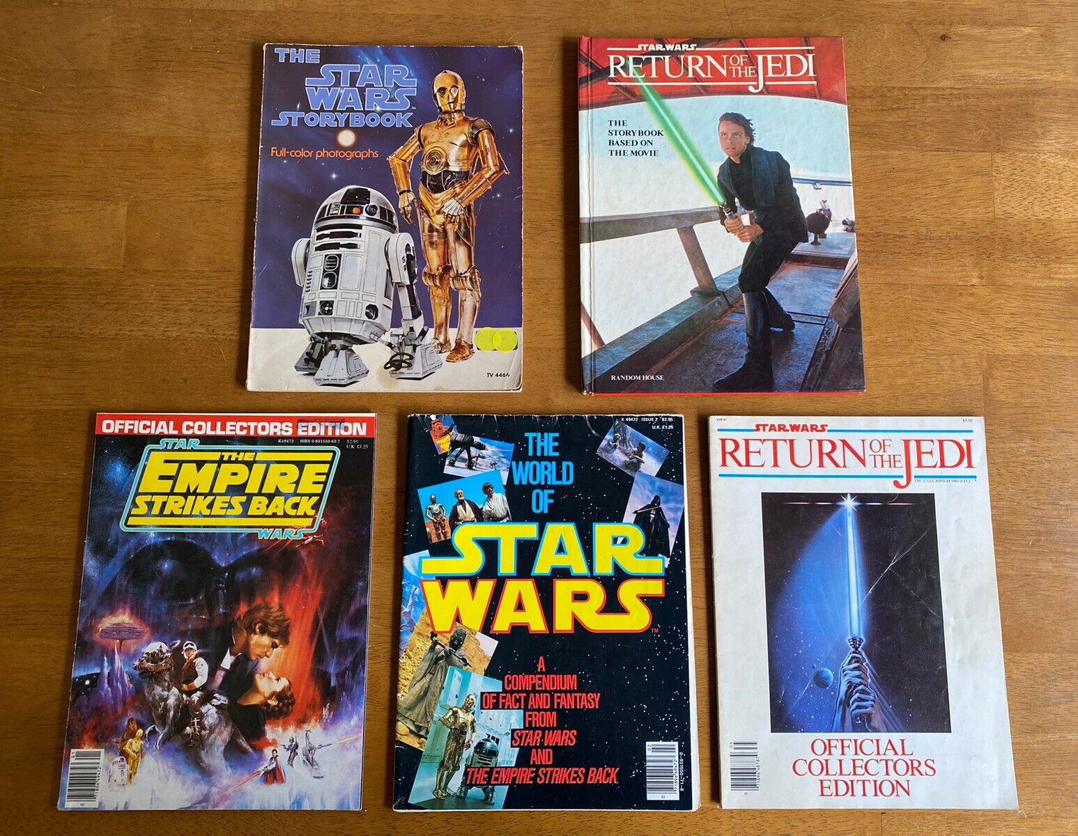 Vintage STAR WARS/Empire/Jedi 1978-1983 Storybooks & Souvenir Magazine Book Lot