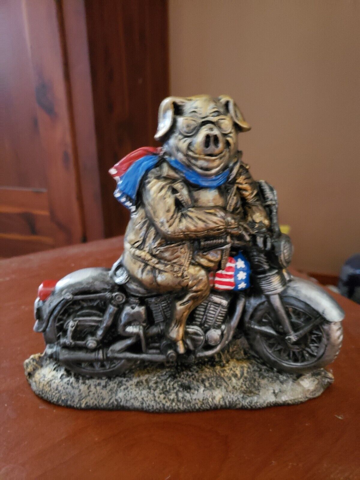 EASY RIDER ceramic  Hog Motorcycle  Hand Painted  USA