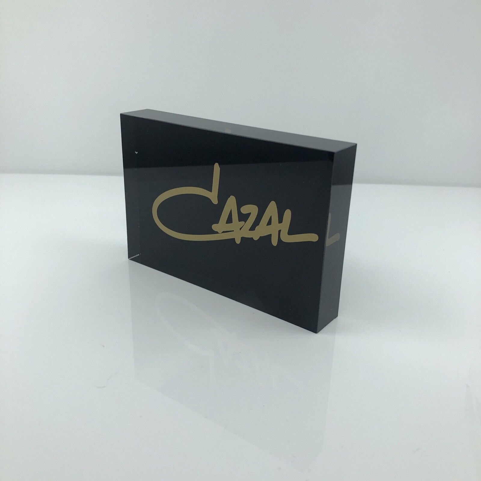 New CAZAL LOGO DISPLAY MODEL Black & Gold Display LOGO SIGN EYEWEAR Dealer Logo
