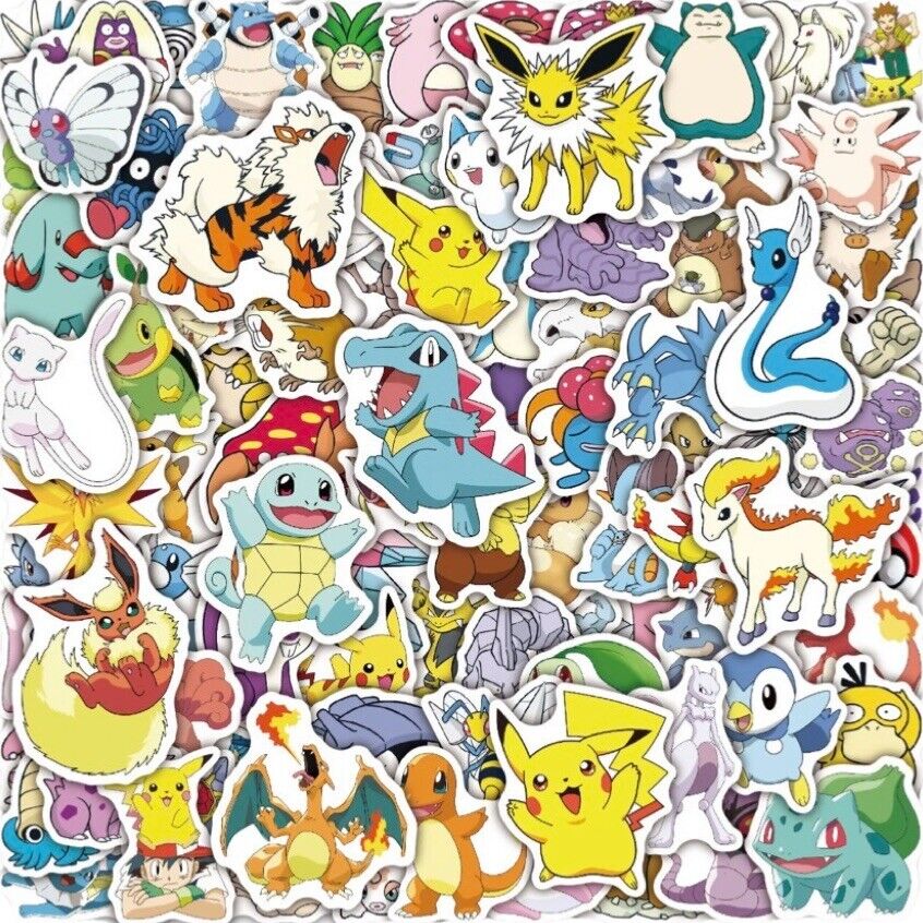 Pokemon Stickers 100 Pieces