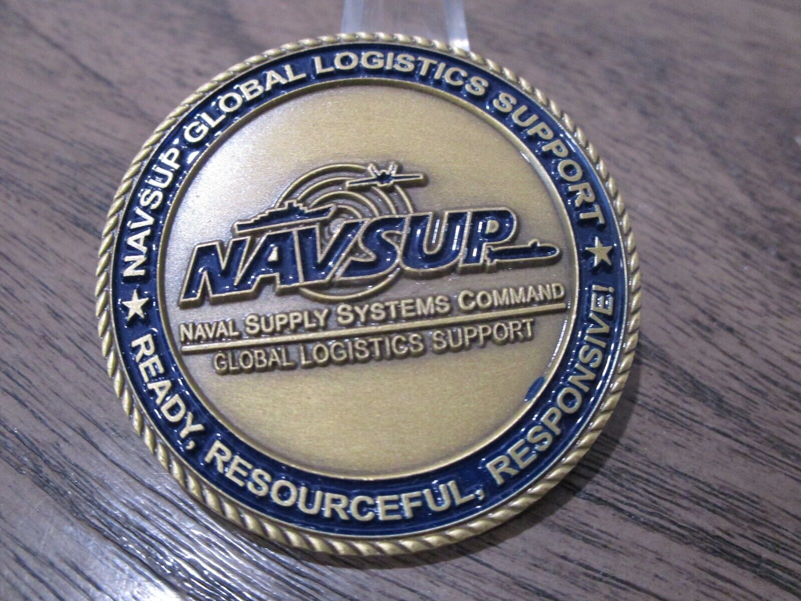 USN NAVSUP Naval Supply Systems Command RADM Challenge Coin #13U