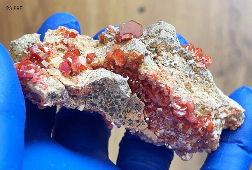 Vanadanite Arizona World Class Big Crystals Specimen Big 146g. MUST SEE VIDEO