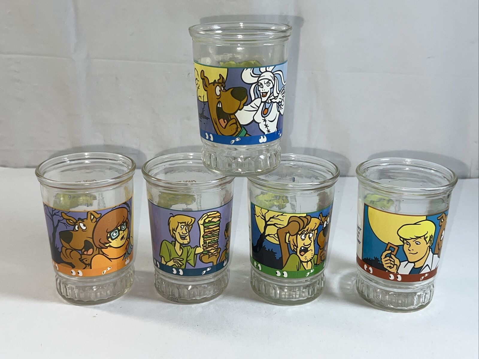 Vintage 90s Scooby Doo Welch’s Jelly Jar’s 1, 3, 4, 5, 6 Unused