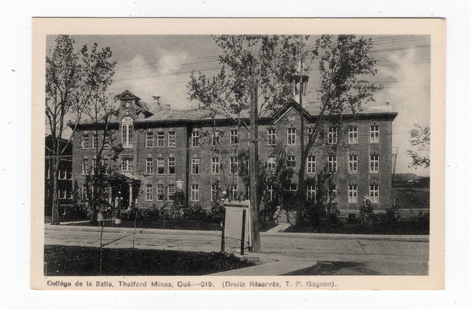 Collège de la Salle THETFORD MINES Quebec 1946 T.P.Gagnon - PECO Postcard 19