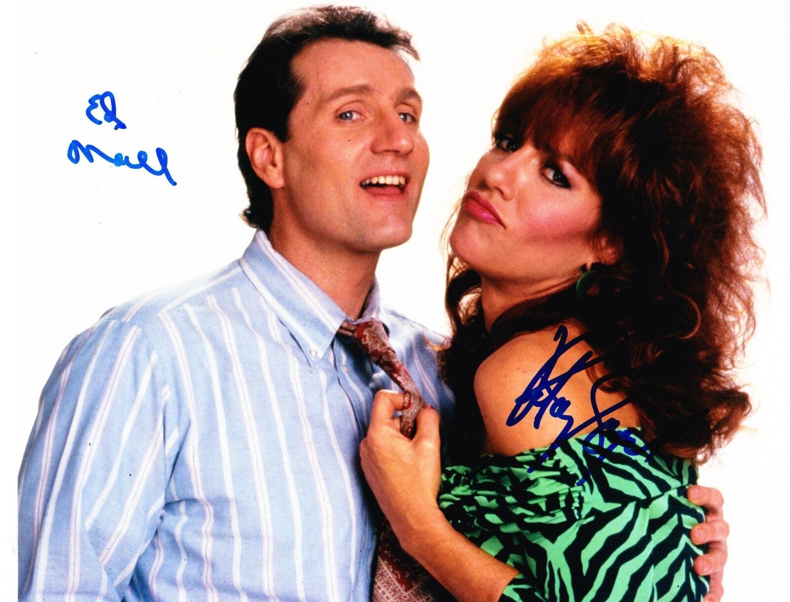 ED O'NEILL KATEY SAGAL SIGNED 8X10 PHOTO BUNDY MARRIED WITH CHILDREN PROOF PIC B