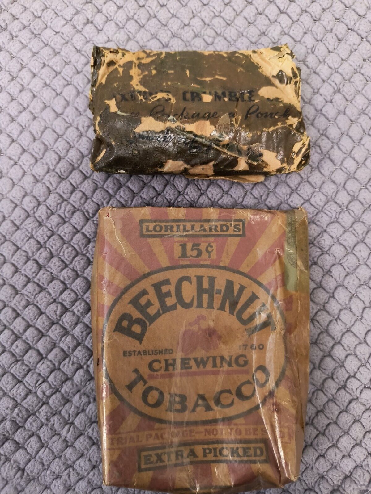 Beech Nut Tobacco Vintage Package And Sextons Crumble Both Super Old - Chew